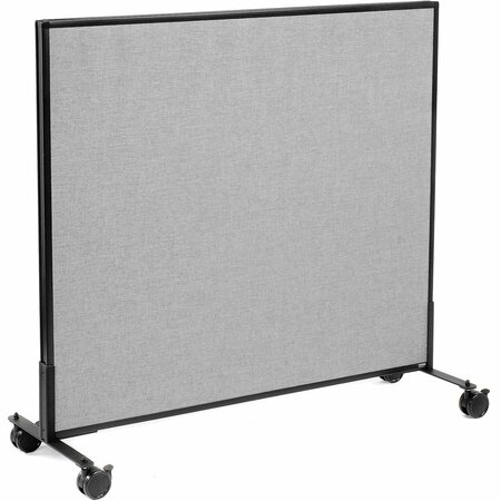 INTERION BY GLOBAL INDUSTRIAL Interion Mobile Office Partition Panel, 48-1/4inW x 45inH, Gray 694958MGY